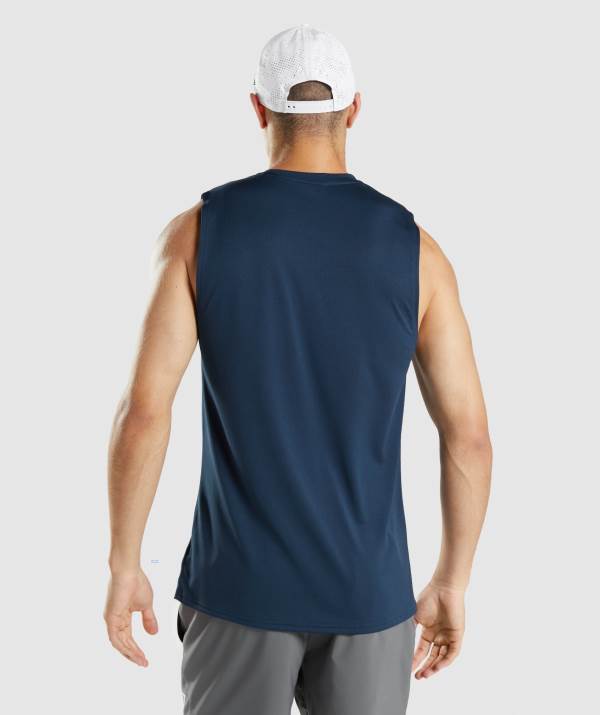 Panske Tricka Gymshark Arrival Sleeveless Námornícka Modrá | IS3428519